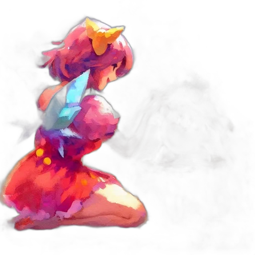 dress, crown, flower, creature transparent PNG cut-out