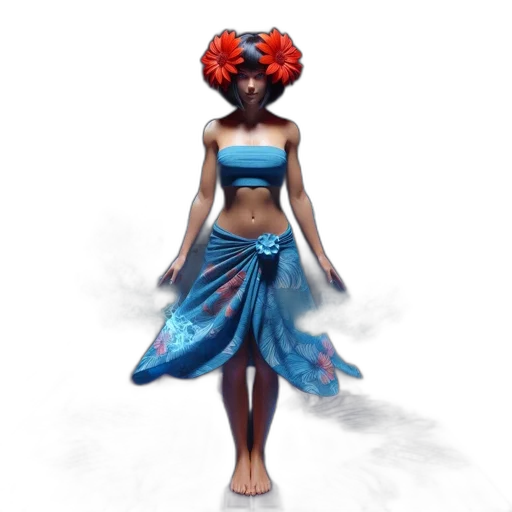 dress, crown, flower, concept art transparent PNG cut-out