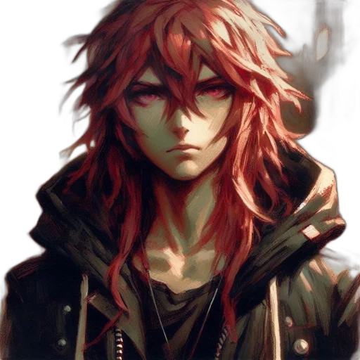 jacket, face, fantasy art, concept art transparent PNG cut-out