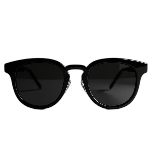 3d render, pair, black, sunglasses transparent PNG cut-out