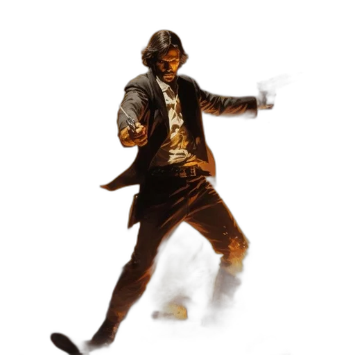 jacket, staff, concept art, 3d render transparent PNG cut-out