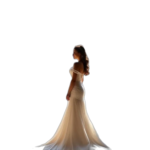 dress, crown, jewelry, staff transparent PNG cut-out
