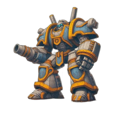robot, weapon, staff, concept art transparent PNG cut-out