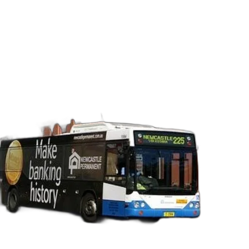 3d render, concept art, bus, advertisement transparent PNG cut-out