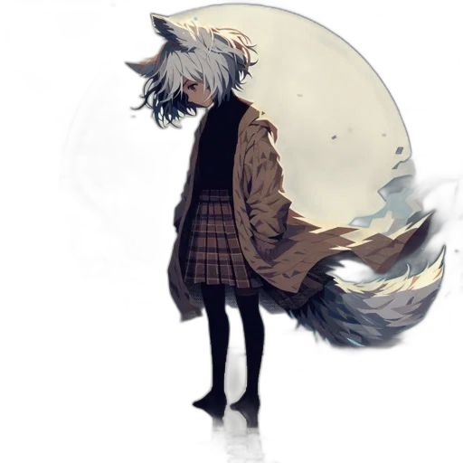 jacket, creature, staff, animal transparent PNG cut-out