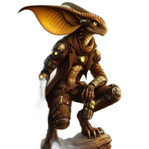 staff, robot, creature, hat transparent PNG cut-out