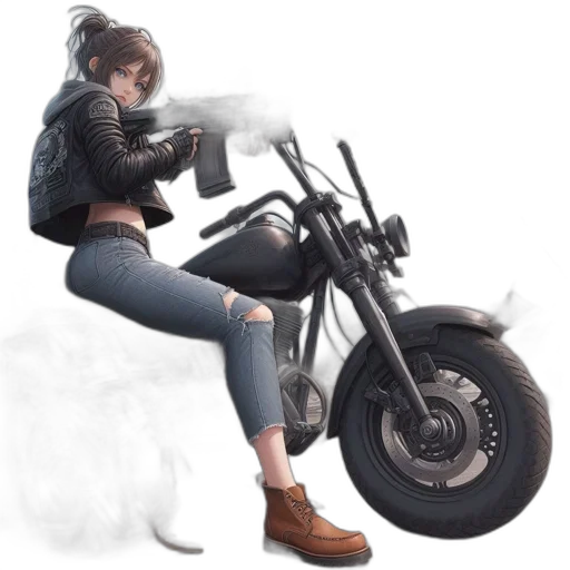 weapon, jacket, concept art, photorealistic transparent PNG cut-out