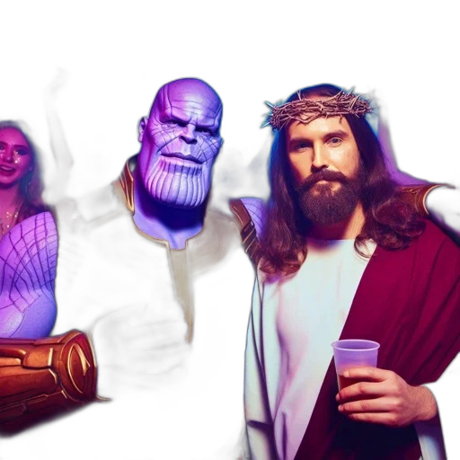 concept art, comic book art, 3d render, two transparent PNG cut-out