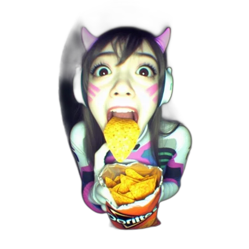 food, creature, face, vaporwave transparent PNG cut-out