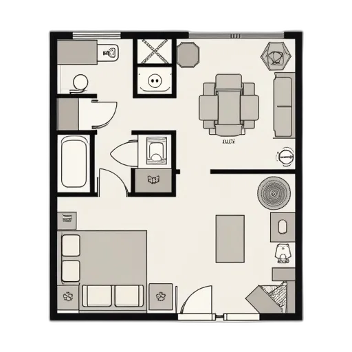 furniture, building, robot, concept art transparent PNG cut-out