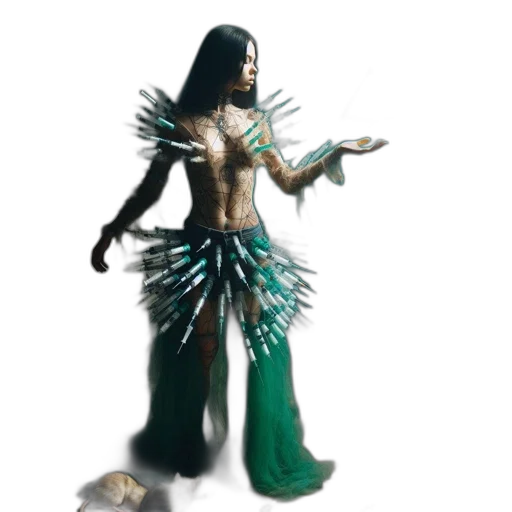 staff, jewelry, creature, dress transparent PNG cut-out