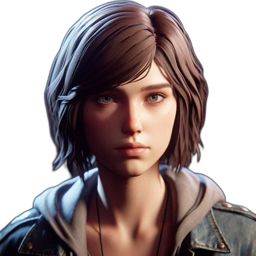 face, jacket, concept art, photorealistic transparent PNG cut-out