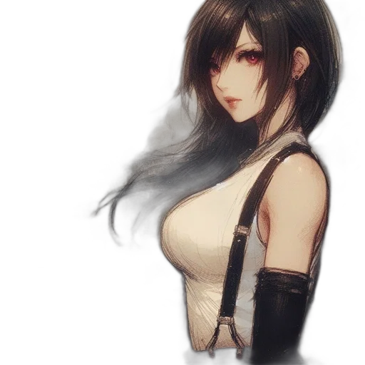 dress, staff, hair, face transparent PNG cut-out