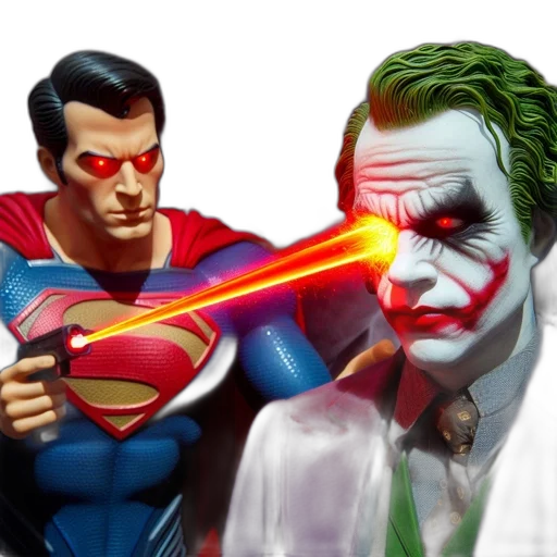 comic book art, concept art, 3d render, superman transparent PNG cut-out