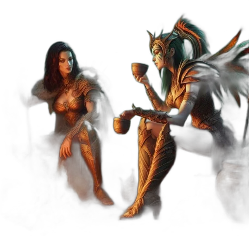 fantasy art, concept art, comic book art, 3d render transparent PNG cut-out