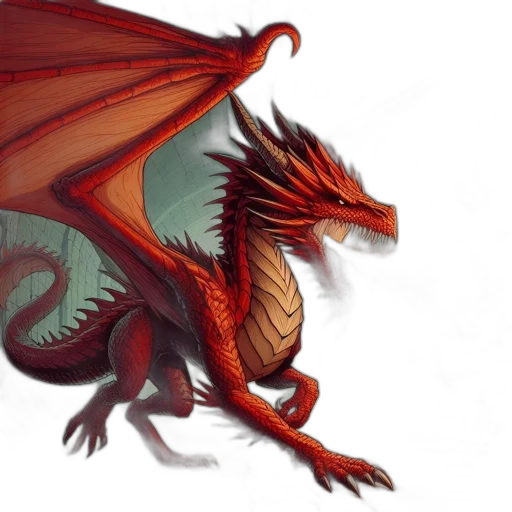 dragon, fantasy art, concept art, pixel art transparent PNG cut-out