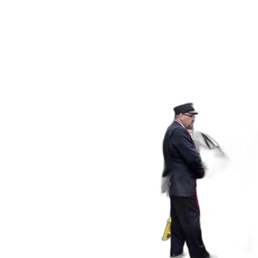 staff, umbrella, hat, jacket transparent PNG cut-out