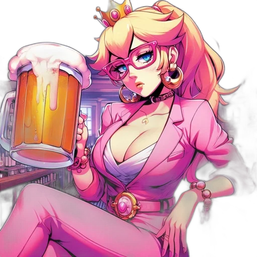 anime, vaporwave, concept art, pixel art transparent PNG cut-out