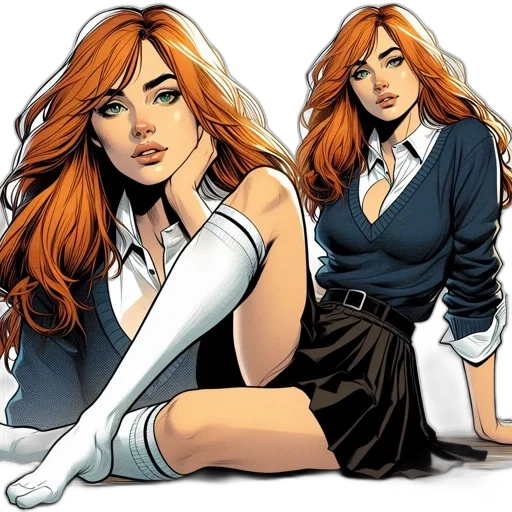comic book art, concept art, cartoon, illustration transparent PNG cut-out