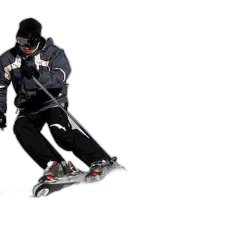 skier, action, wearing, black transparent PNG cut-out