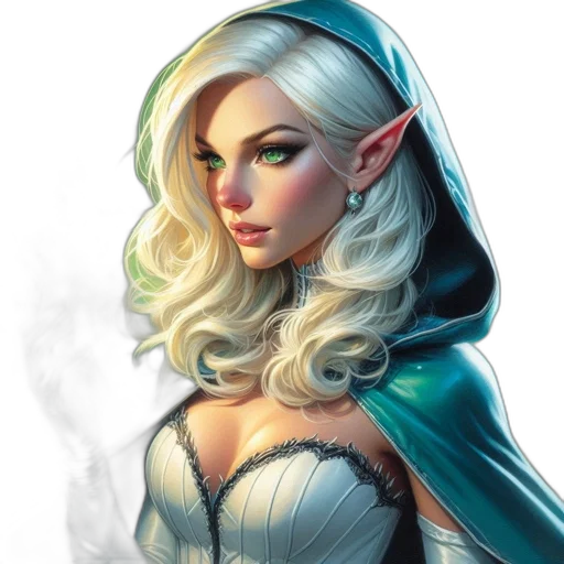 dress, fantasy art, comic book art, concept art transparent PNG cut-out