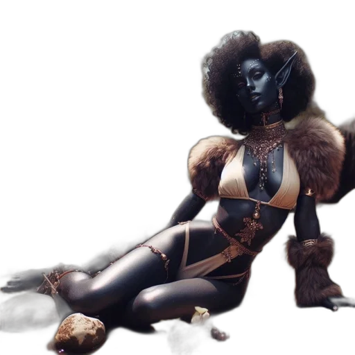 creature, robot, jewelry, staff transparent PNG cut-out