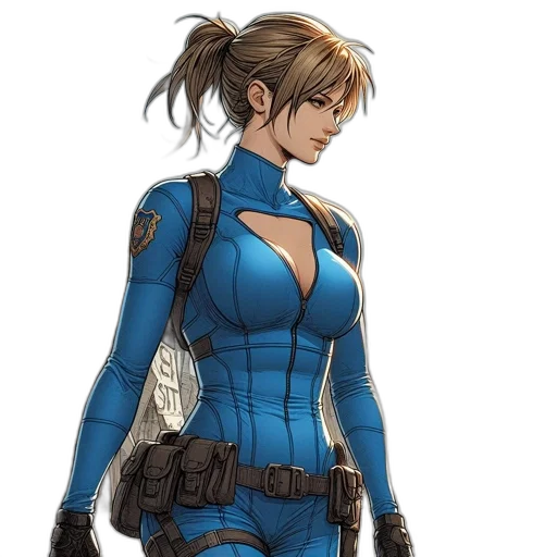 jacket, comic book art, concept art, pixel art transparent PNG cut-out