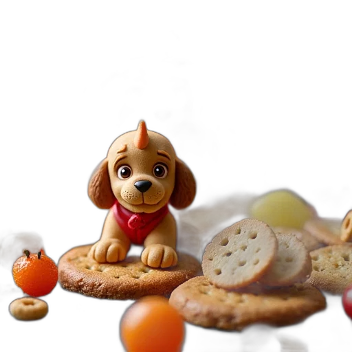 food, 3d render, photorealistic, puppy transparent PNG cut-out
