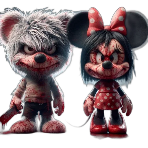 concept art, 3d render, two, characters transparent PNG cut-out