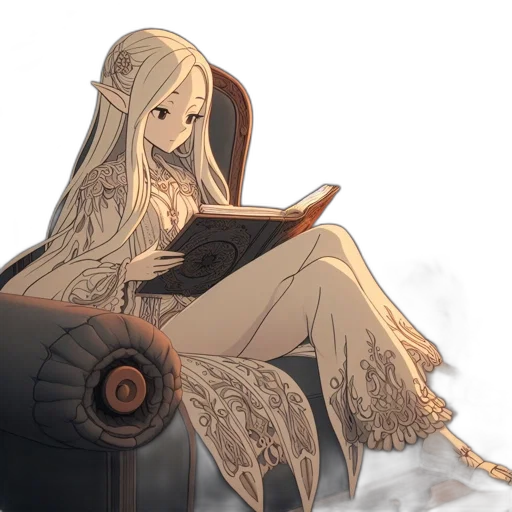dress, dragon, staff, weapon transparent PNG cut-out