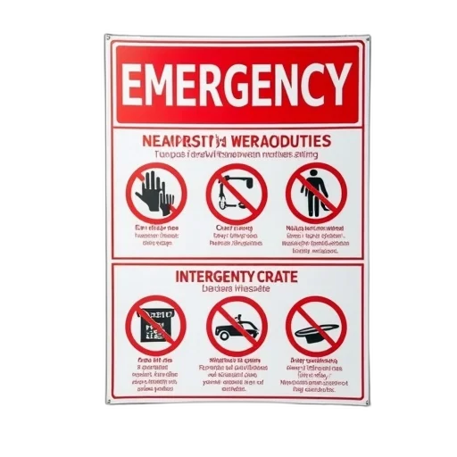 emergency, poster, instructions, alert transparent PNG cut-out