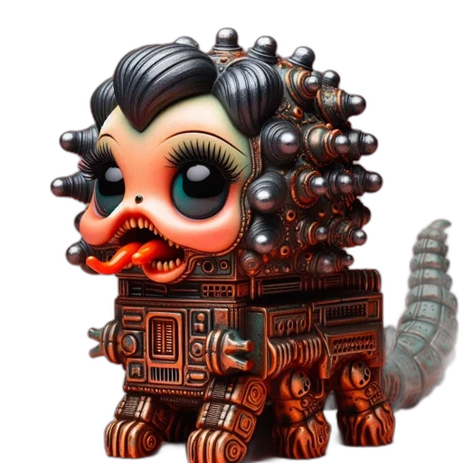 creature, robot, mask, staff transparent PNG cut-out