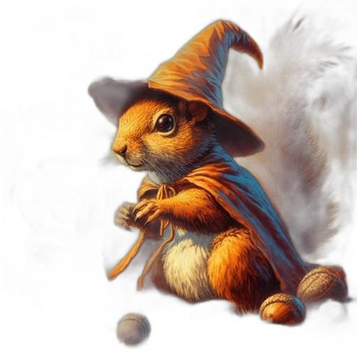 hat, creature, staff, dragon transparent PNG cut-out
