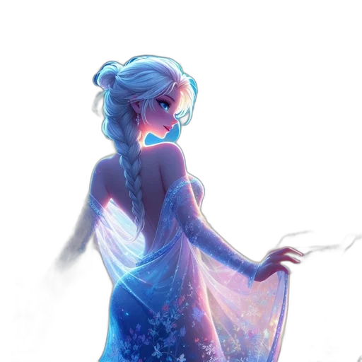 dress, staff, crown, dragon transparent PNG cut-out
