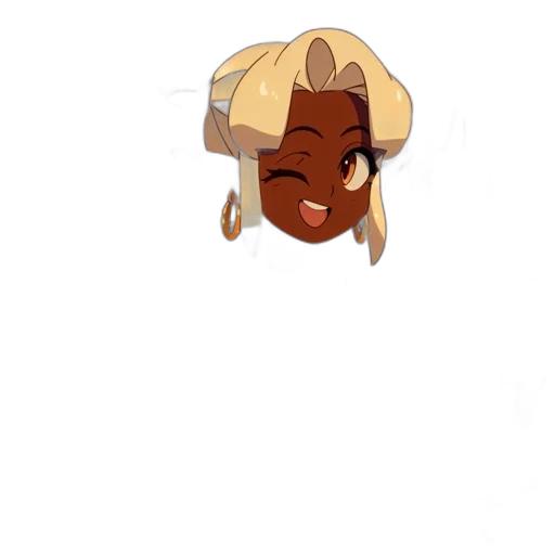 hair, hat, face, staff transparent PNG cut-out