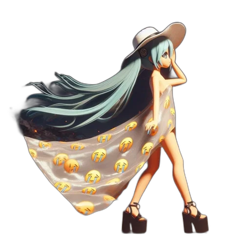 dress, hat, creature, umbrella transparent PNG cut-out