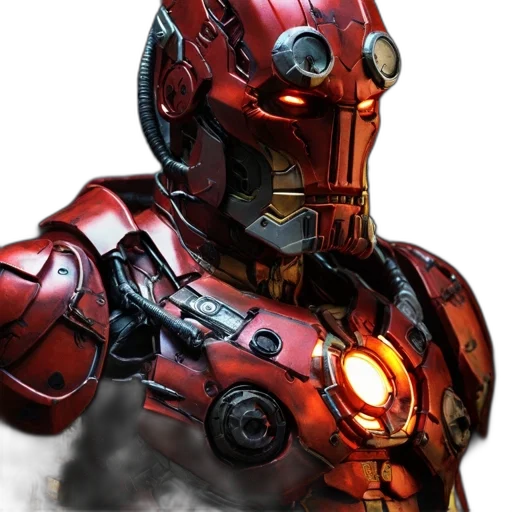 robot, 3d render, concept art, comic book art transparent PNG cut-out
