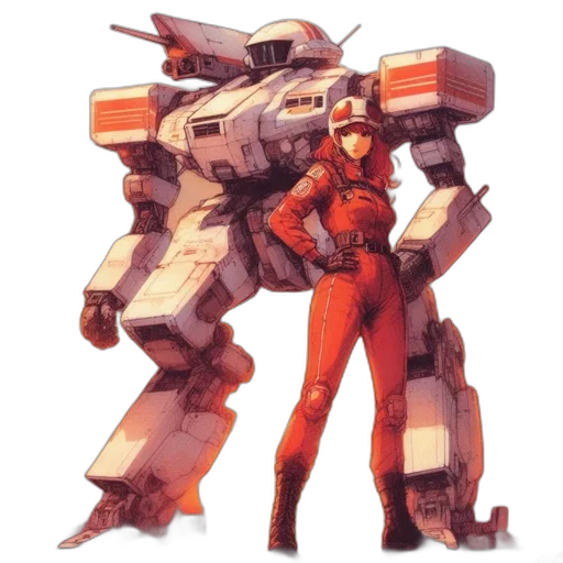 robot, weapon, jacket, concept art transparent PNG cut-out