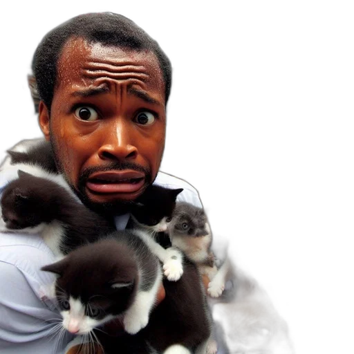 animal, man, swarmed, many transparent PNG cut-out