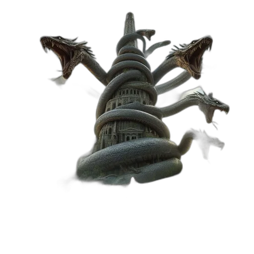 creature, dragon, weapon, staff transparent PNG cut-out