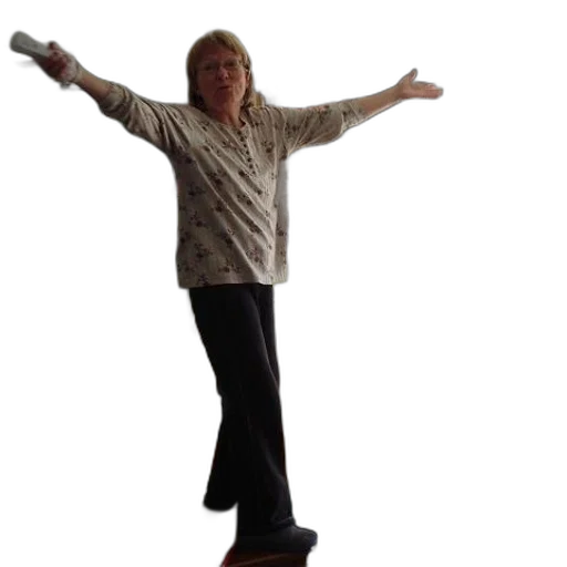 jacket, staff, woman, stands transparent PNG cut-out