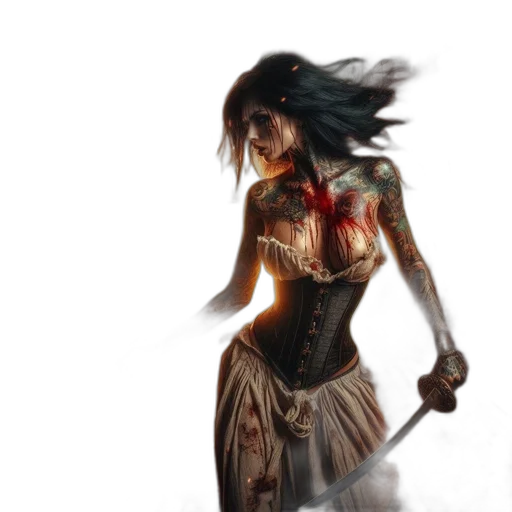 concept art, fantasy art, comic book art, photorealistic transparent PNG cut-out