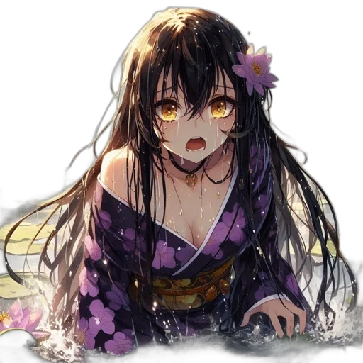 dress, face, jewelry, flower transparent PNG cut-out