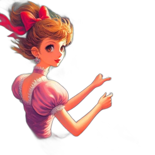 dress, staff, crown, concept art transparent PNG cut-out