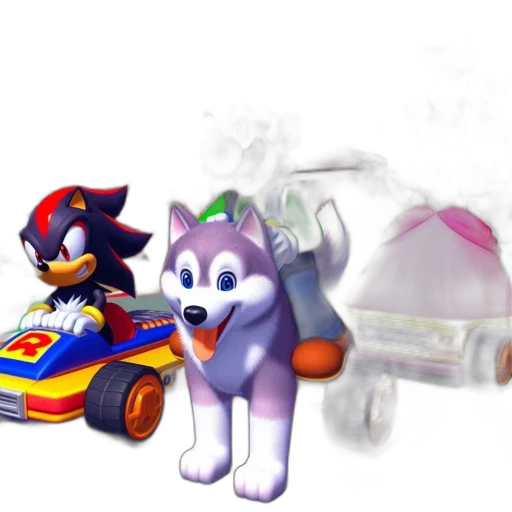 car, concept art, 3d render, vaporwave transparent PNG cut-out
