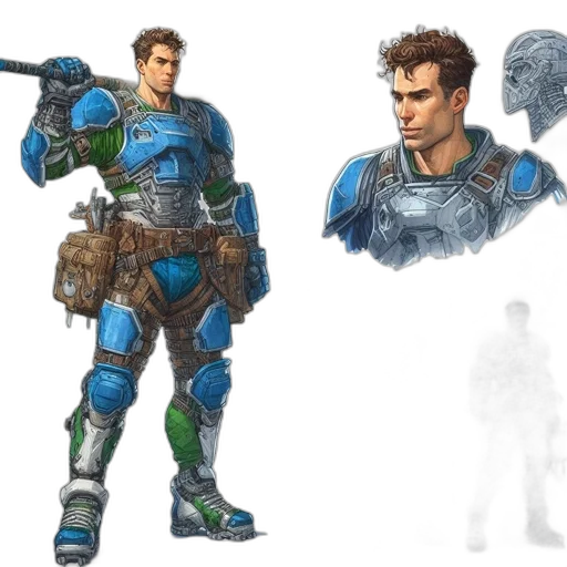 concept art, fantasy art, 3d render, comic book art transparent PNG cut-out