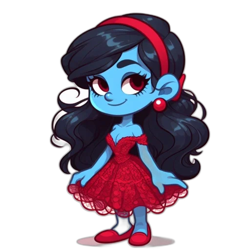 dress, staff, crown, creature transparent PNG cut-out