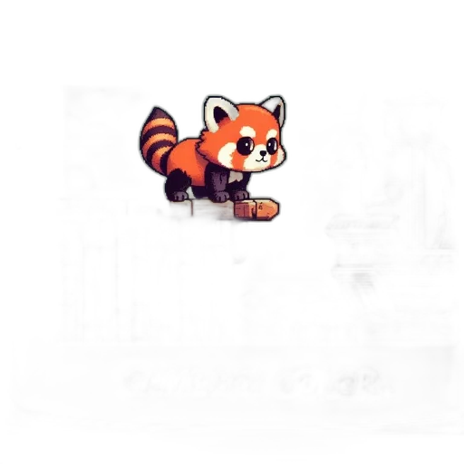 animal, staff, creature, pixel art transparent PNG cut-out