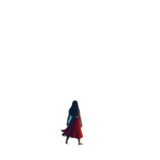 dress, creature, umbrella, hair transparent PNG cut-out