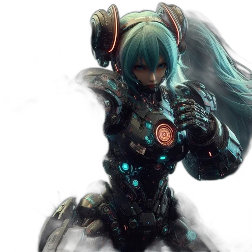 robot, weapon, cyberpunk, concept art transparent PNG cut-out